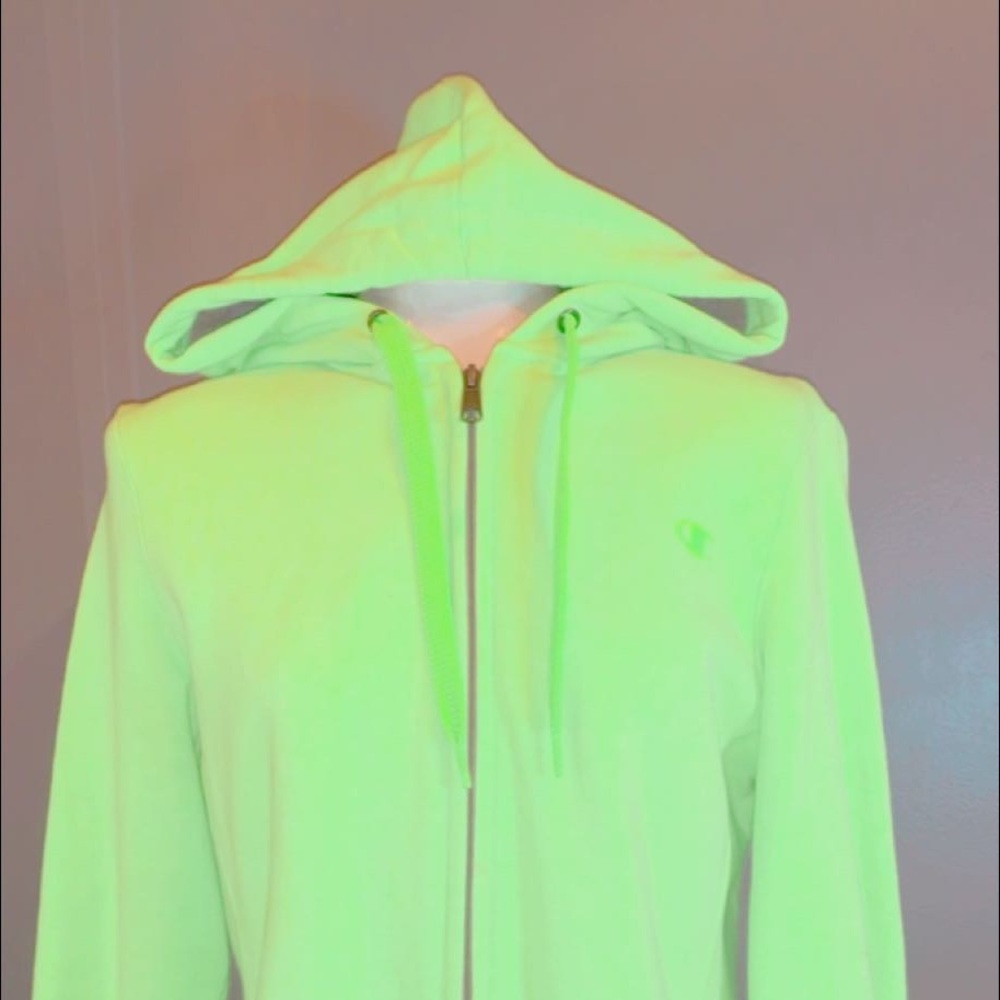 lime green champion zip up